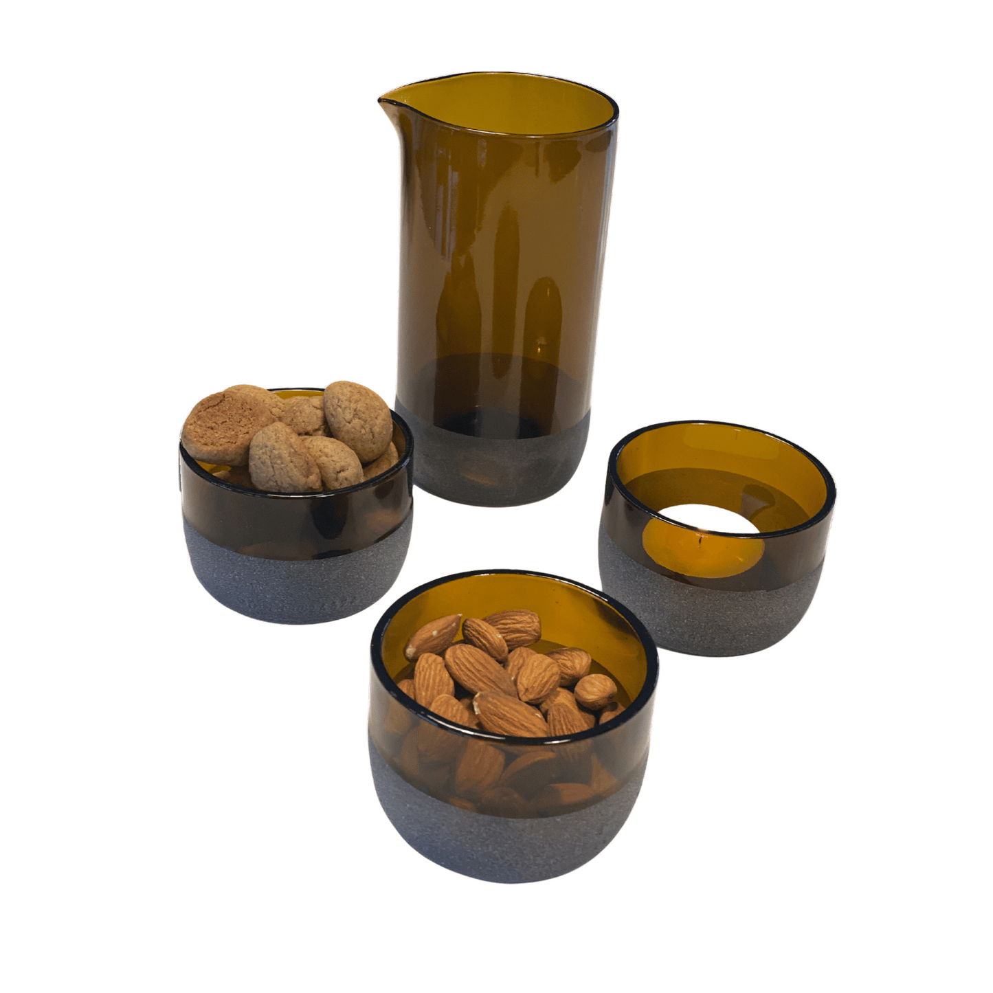 genbrug glas upcycled karaffel sandblæst mønster