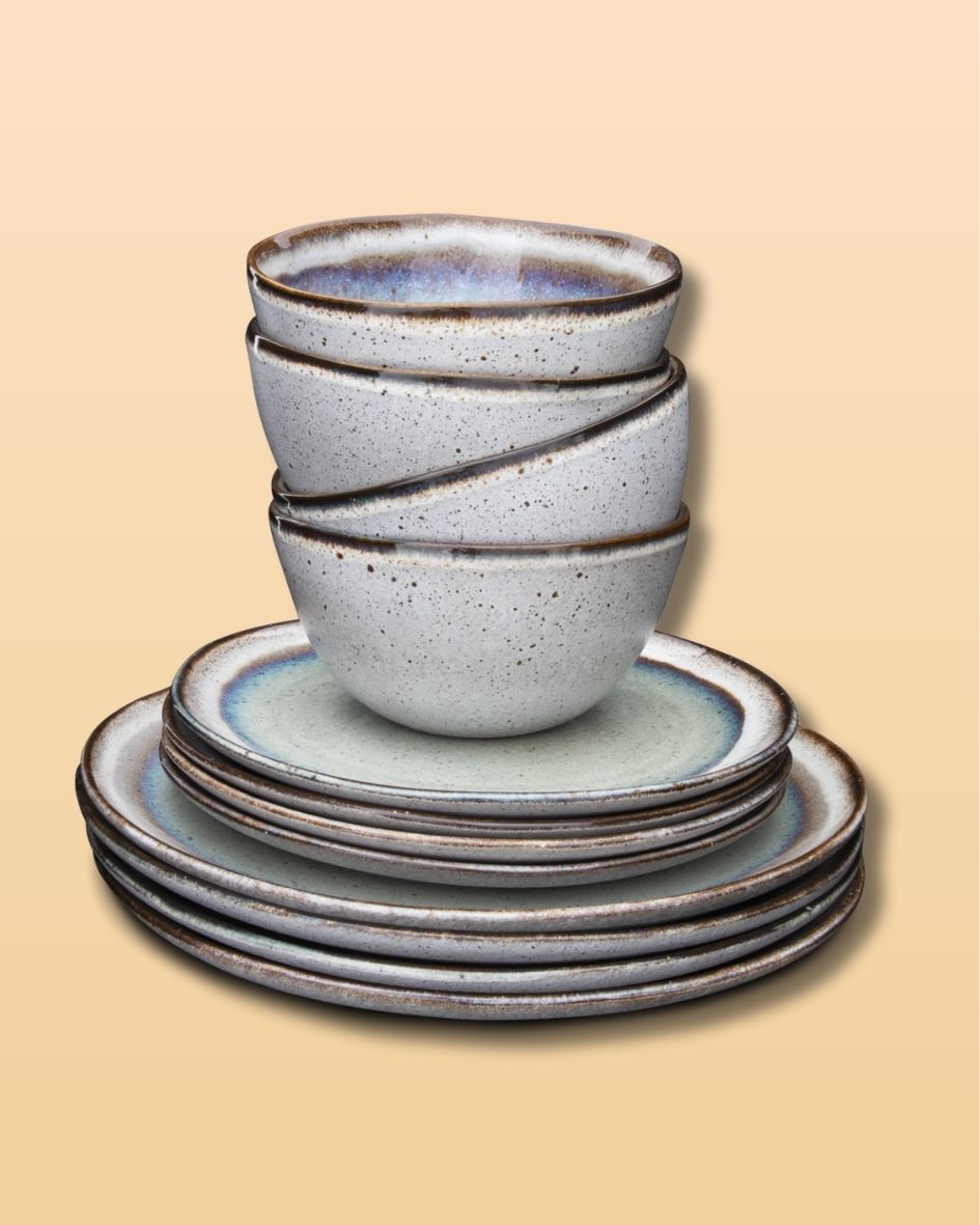 Keramiktallerken - frokost SAIL Ø22cm Sæt med 4 stk