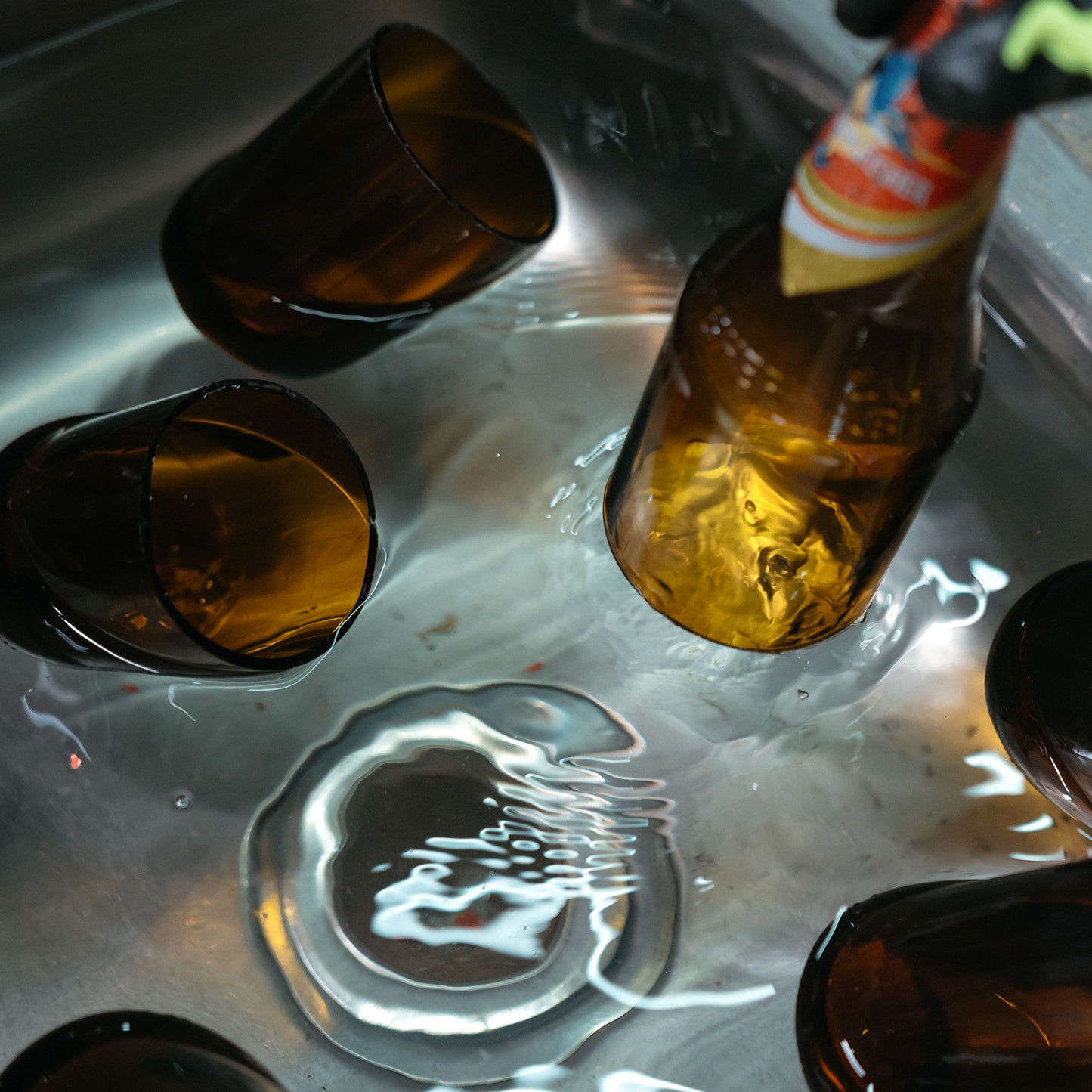 genbrug glas upcycled drikkeglas sandblæst mønster