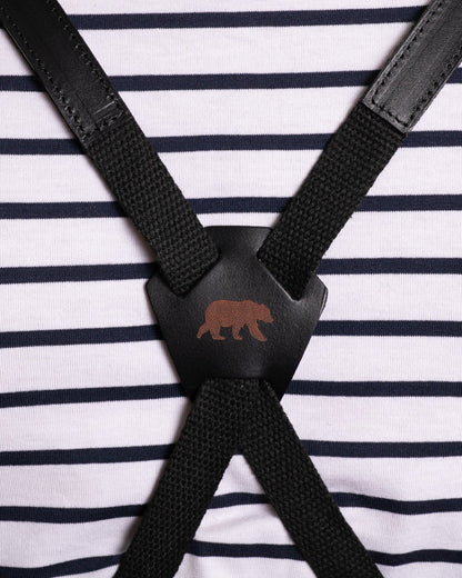 N0438 forklæde med læderrem i genanvendt plastflasker vokset canvas fra Alaskan Maker