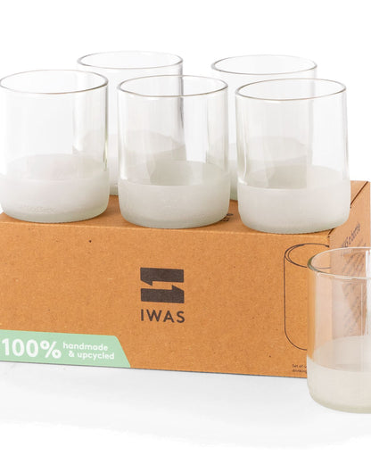 genbrug glas upcycled drikkeglas sandblæst mønster