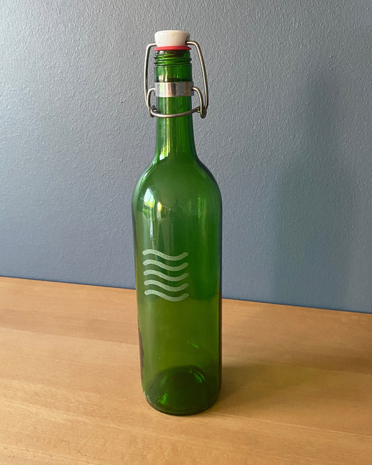 Vandflaske med patentlåg "Wave"