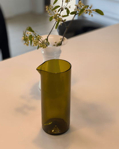 Karaffel olive glas 18 cm