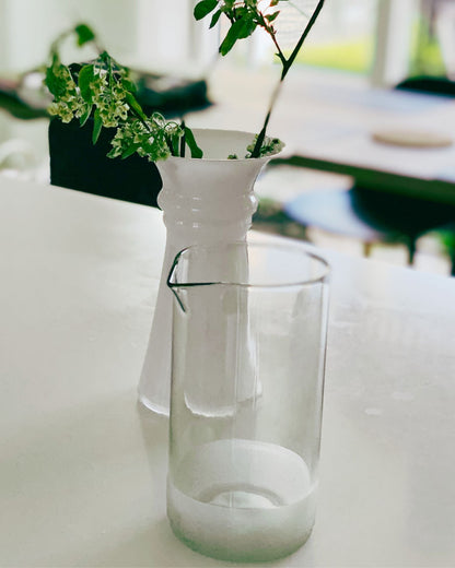 genbrug glas upcycled karaffel sandblæst mønster