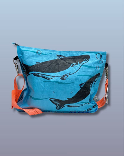 Beadbags TJ77Q Classic skuldertaske - blå fisk