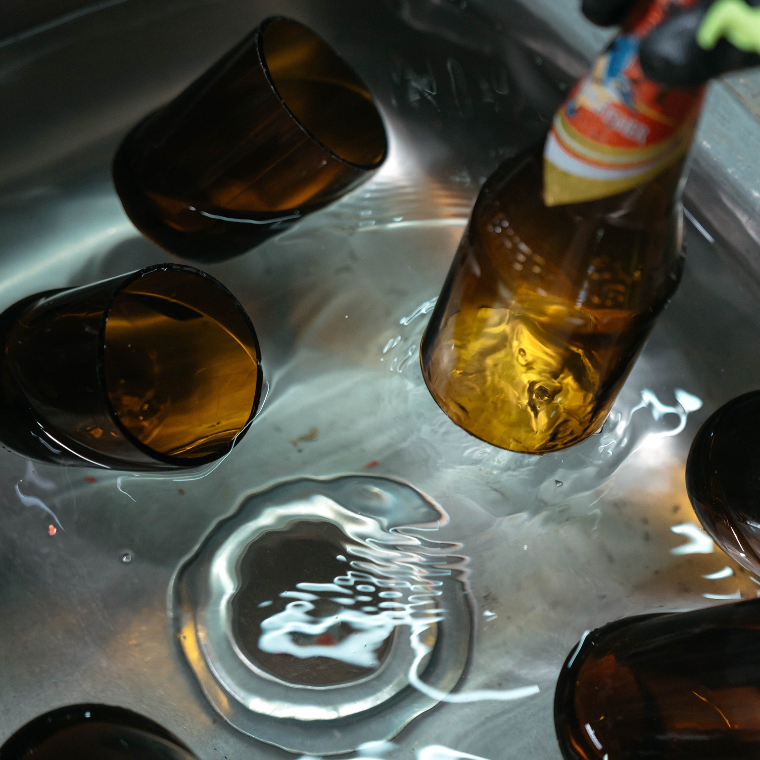 genbrug glas upcycled drikkeglas sandblæst mønster