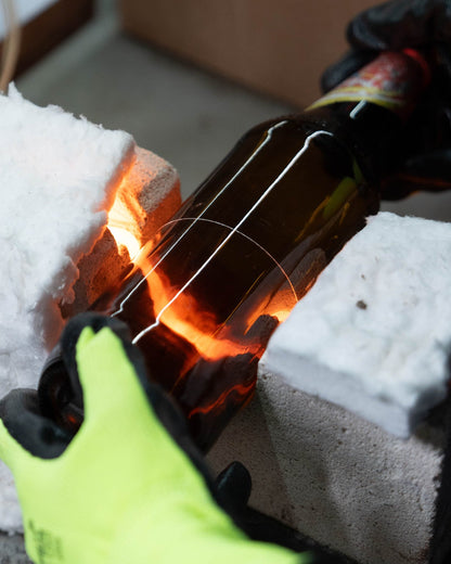 genbrug glas upcycled skål sandblæst mønster