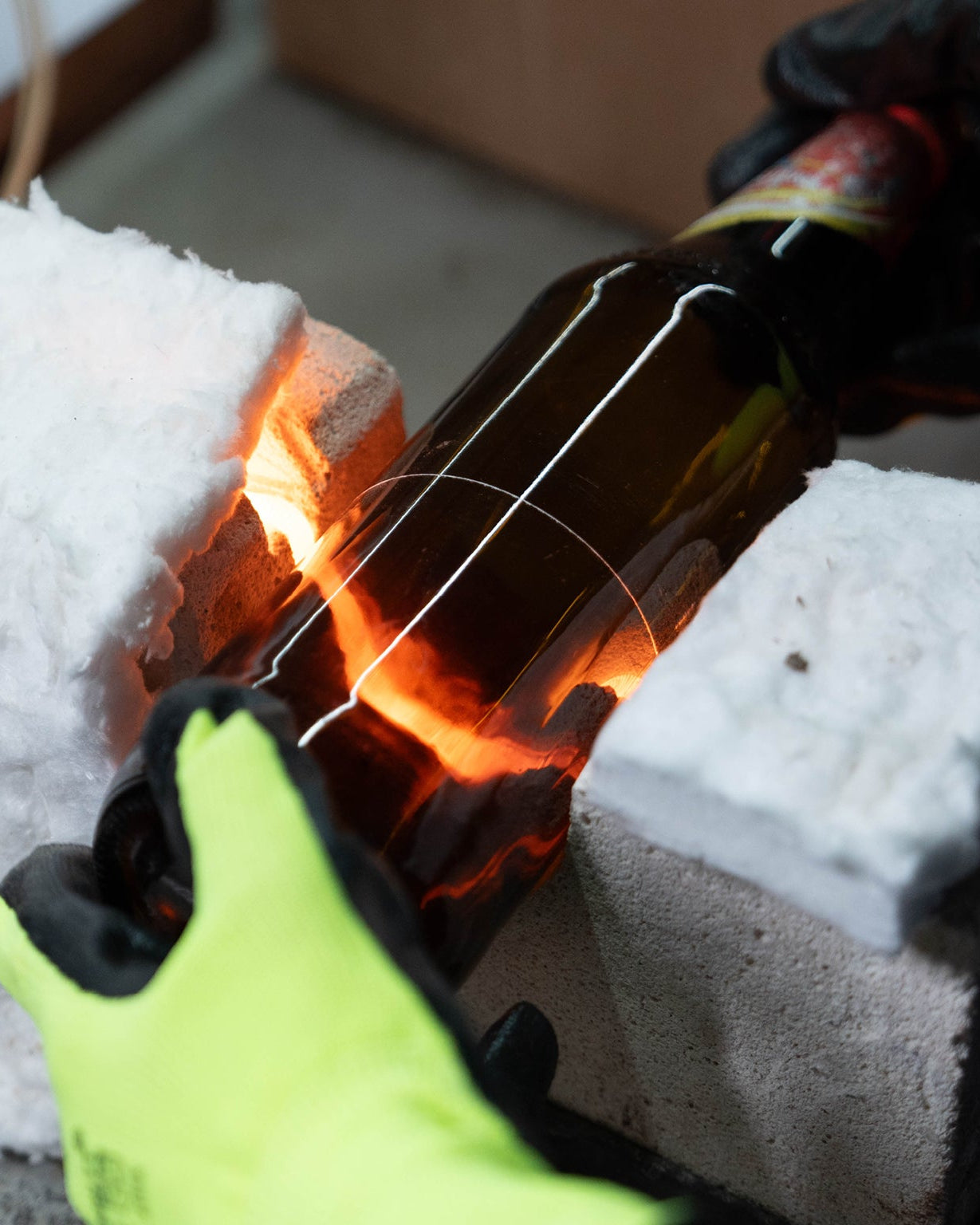 Karaffel brun glas 14 cm